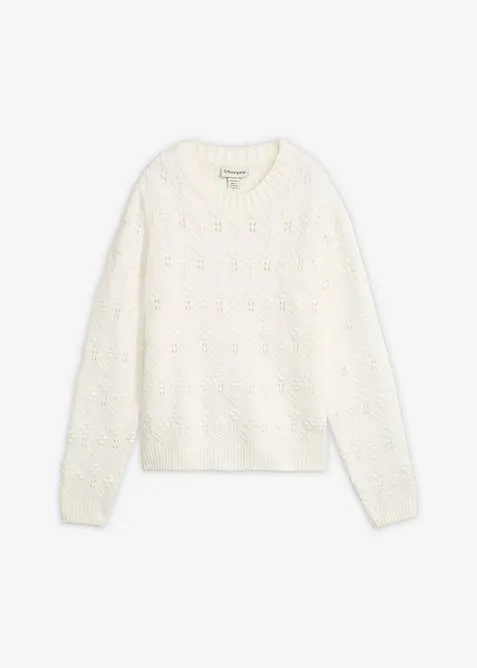 Pullover in weiß von vorne - bonprix