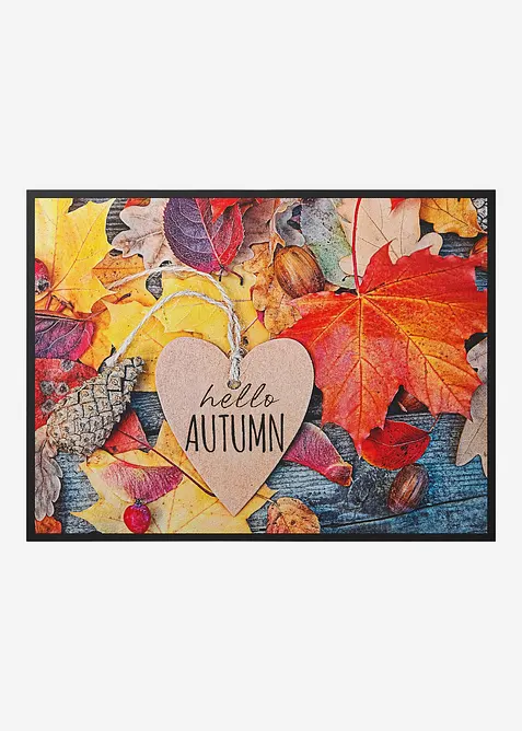 Waschbare Fußmatte mit herbstlichem Motiv in bunt - bonprix