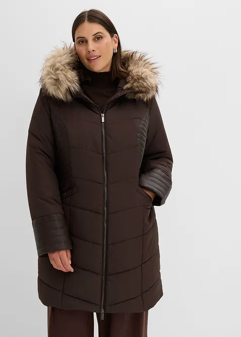Steppmantel in braun von vorne (Totalaufnahme) - bonprix
