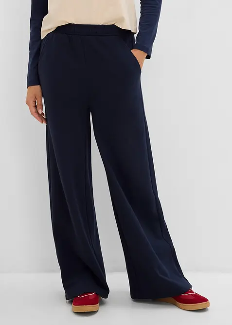 Sweathose aus Baumwoll-Mix in blau von vorne - bonprix
