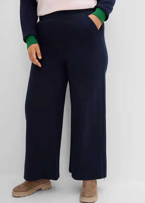 Sweathose aus Baumwoll-Mix in blau von vorne - bonprix
