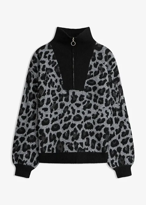 Oversized Troyer in schwarz von vorne - bonprix