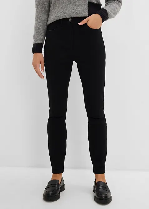 Twillhose aus Baumwoll-Mix in schwarz von vorne - bonprix