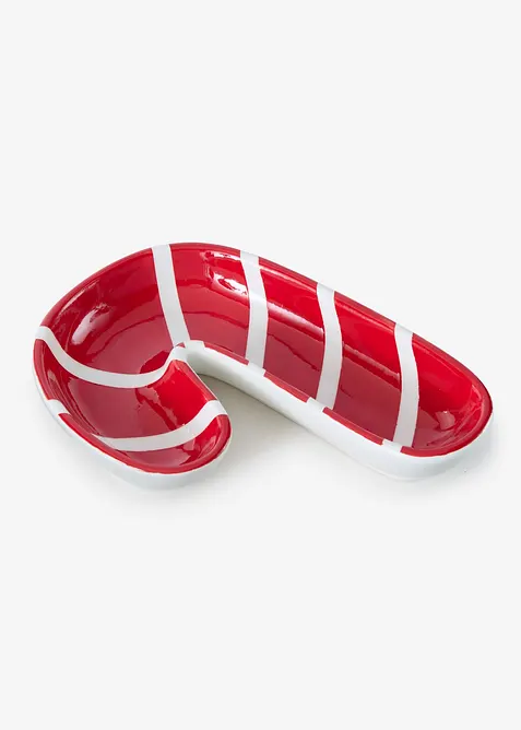 Deko-Schale in Zuckerstangen Form in rot von vorne - bonprix