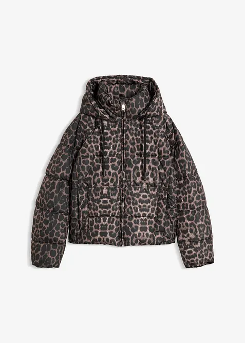 Kurze Steppjacke in schwarz von vorne - bonprix