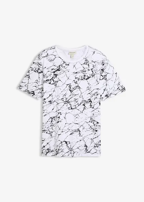 T-Shirt aus reiner Bio-Baumwolle in weiß von vorne - bonprix