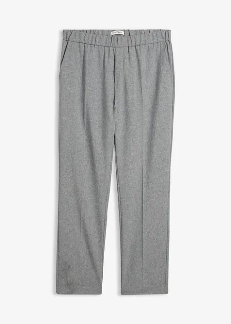 Regular Fit Anzug-Schlupfhose, Straight in grau von vorne - bonprix