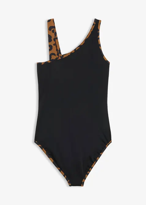 Badeanzug in schwarz von hinten - bonprix
