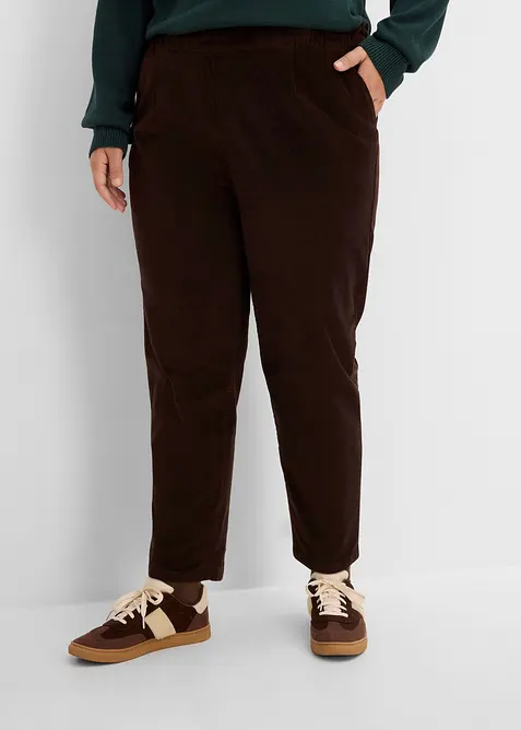 Cordhose aus Baumwoll-Mix in braun von vorne - bonprix