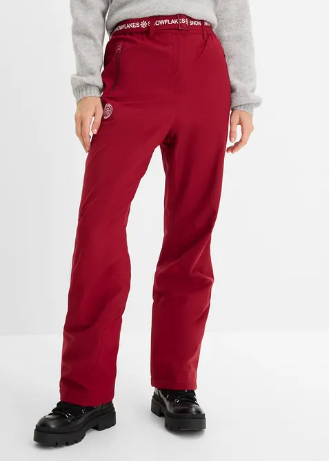 Ski-Thermohose mit Fleecefutter, wasserdicht in rot von vorne - bonprix