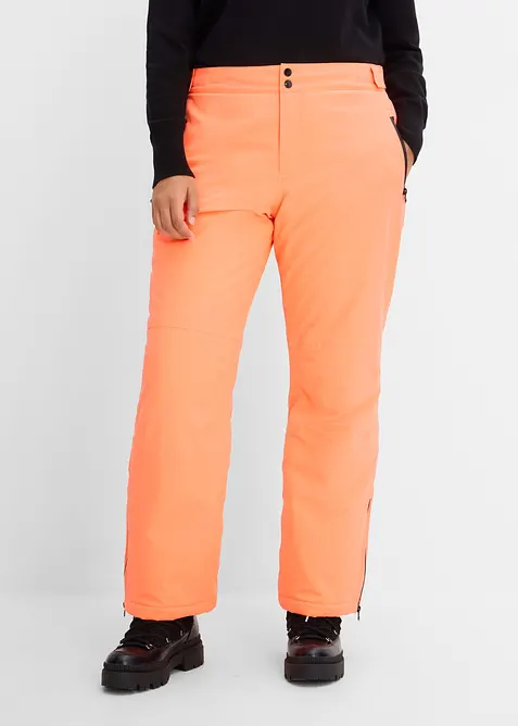 Wasserabweisende Skihose in pink von vorne - bonprix