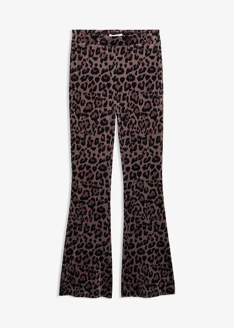 Leggings aus softem Samt in braun von vorne - bonprix