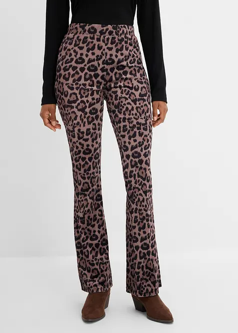 Leggings aus softem Samt in braun von vorne - bonprix