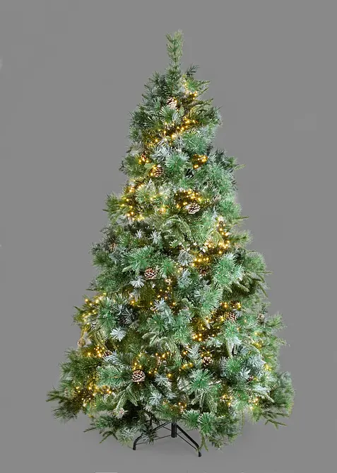 LED-Weihnachtsbaum mit Kunstschnee in grün von vorne - bonprix