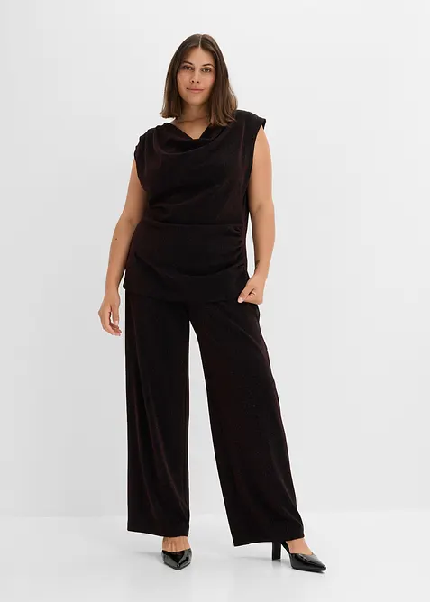 Top und Hose (2-tlg.Set) in braun von vorne (Totalaufnahme) - bonprix