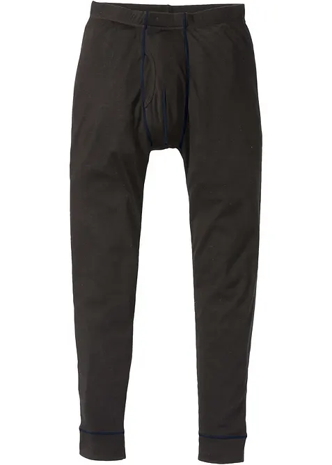 Thermo-Unterhose mit Eingriff in schwarz von vorne - bonprix