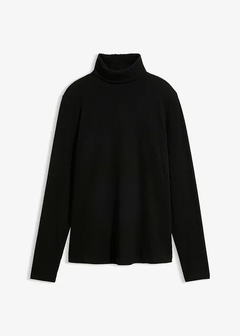 Warmes Thermoshirt in schwarz von vorne - bonprix