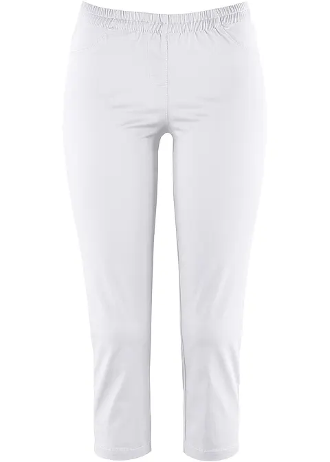 3/4-Stretch-Treggings in weiß von vorne - bpc bonprix collection