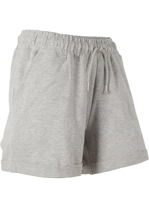 Sweat-Shorts in grau von vorne - bonprix