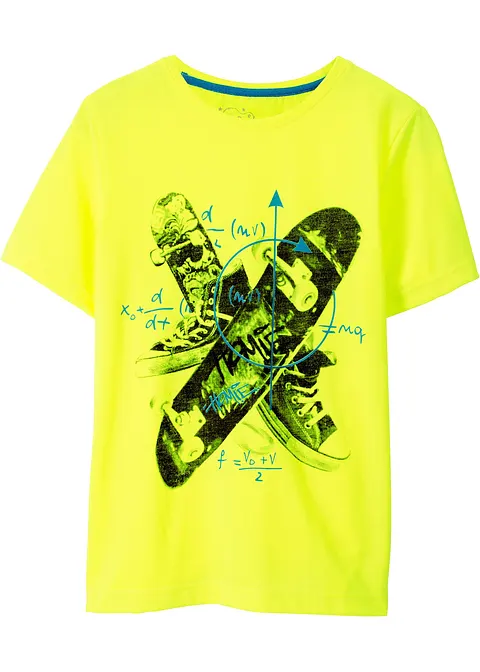 T-Shirt in gelb von vorne - bonprix