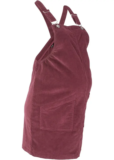 Cordlatz-Umstandskleid in rot von vorne - bpc bonprix collection