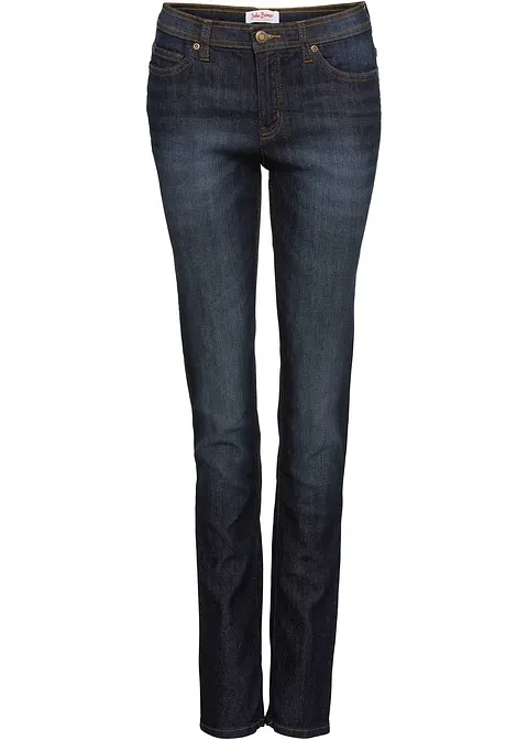 Komfort-Stretch-Mom-Jeans in blau von vorne - bonprix