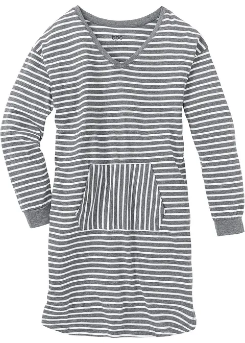 Nachthemd in grau von vorne - bonprix