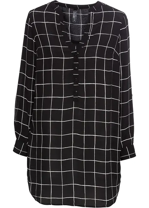 Longbluse in schwarz von vorne - bonprix