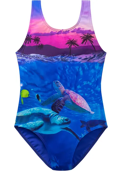 Mädchen Badeanzug in lila von vorne - bonprix