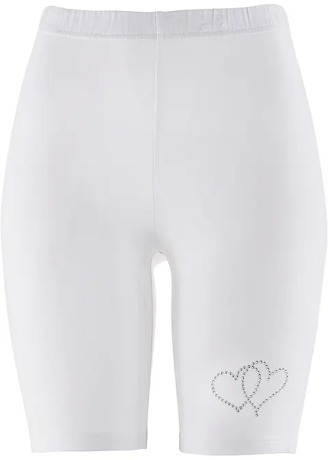 Kurze Leggings in weiß von vorne - bpc selection