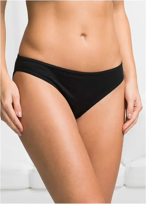 Slip (10er Pack) in schwarz von vorne - bonprix