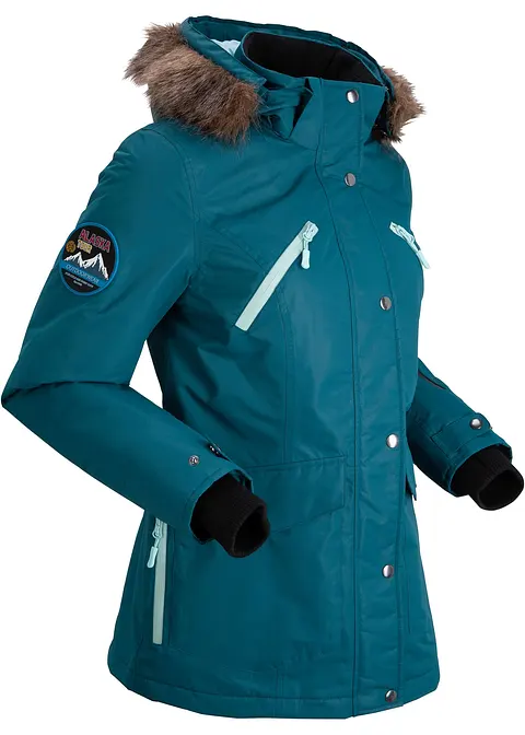 wasserdichte Funktions-Jacke in petrol von der Seite - bonprix