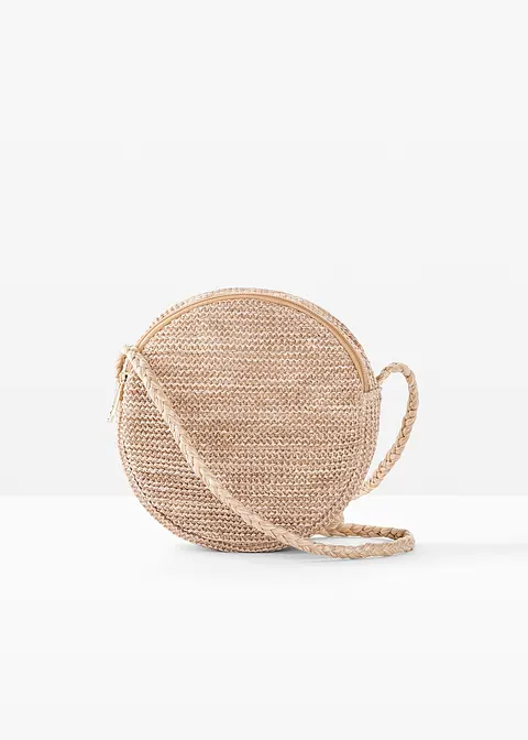 Umhängetasche in Strohoptik in beige - bonprix