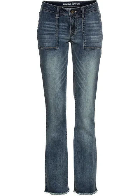 Bootcut Jeans in blau von vorne - bonprix