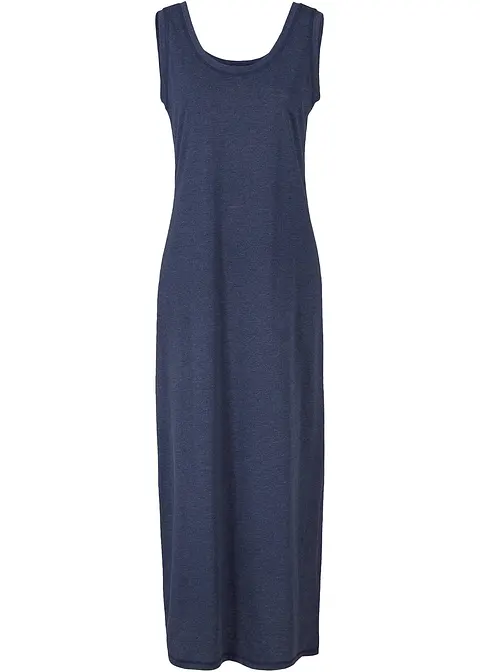 Figurbetontes Jerseykleid in blau von vorne - bonprix
