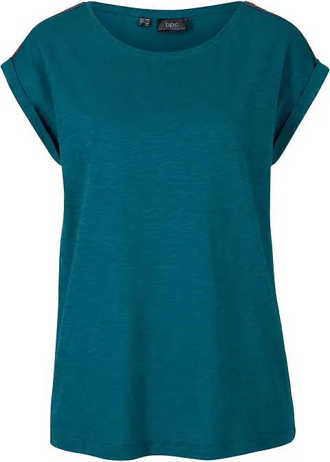 Boxy-Shirt in petrol von vorne - bonprix