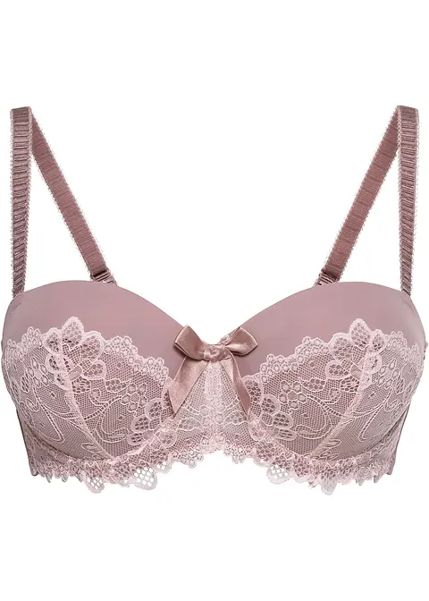 Balconette BH mit Bügel in rosa von vorne - bonprix