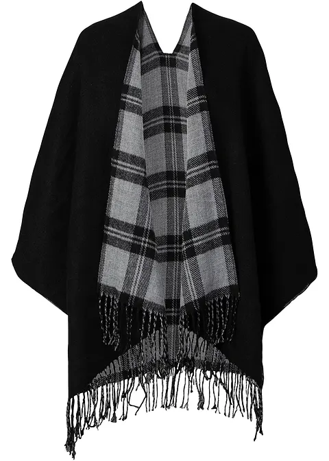 Wende-Poncho in schwarz - bpc bonprix collection