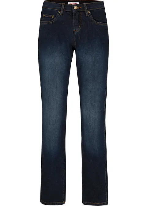 Straight Jeans High Waist, Shaping in blau von vorne - bonprix