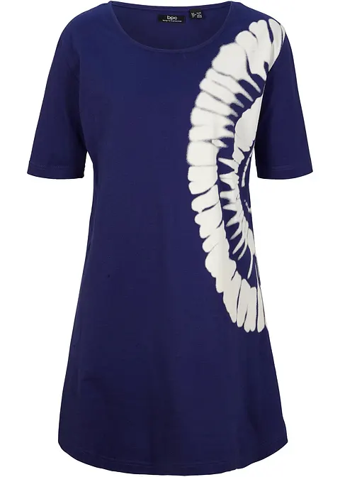 Big-Shirt aus Bio-Baumwolle in blau von vorne - bonprix