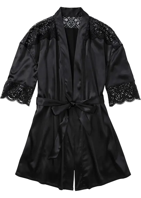 Kimono in schwarz von vorne - bonprix