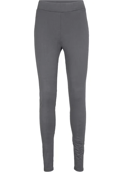 Highwaist Thermo-Leggings mit breitem Bequembund in grau von vorne - bpc bonprix collection