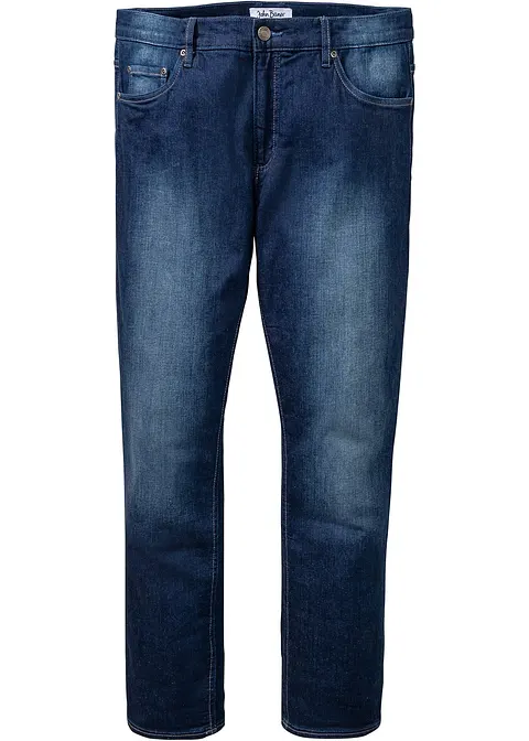 Regular Fit Stretch-Jeans mit Komfortschnitt, Tapered in blau von vorne - bonprix