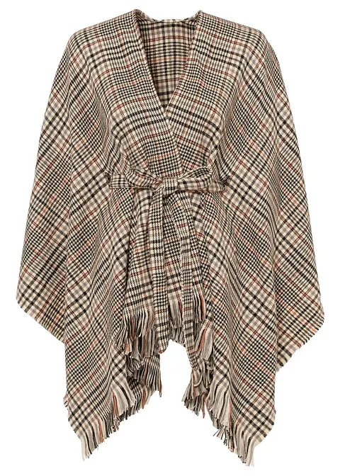 Poncho in beige - bonprix