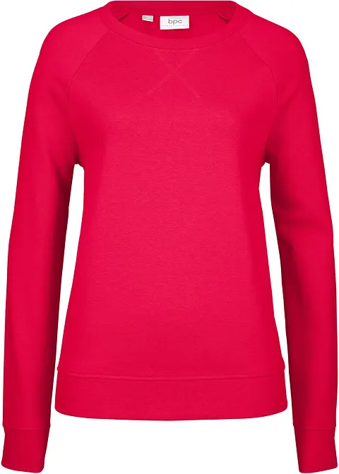 Basic Sweatshirt in rot von vorne - bpc bonprix collection