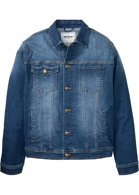 Jeansjacke mit Positive Denim 1 Fabric in blau von vorne - John Baner JEANSWEAR