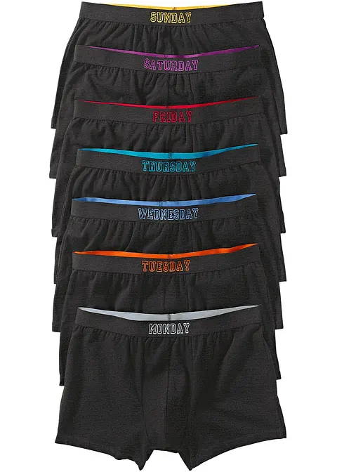 Boxershorts eng (7er Pack) in grau - bonprix