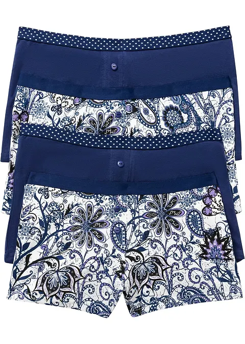 Damen Boxer (4er Pack) in weiß von vorne - bonprix