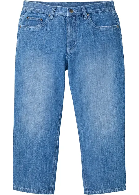 7/8 Loose Fit Jeans, Straight in blau von vorne - John Baner JEANSWEAR