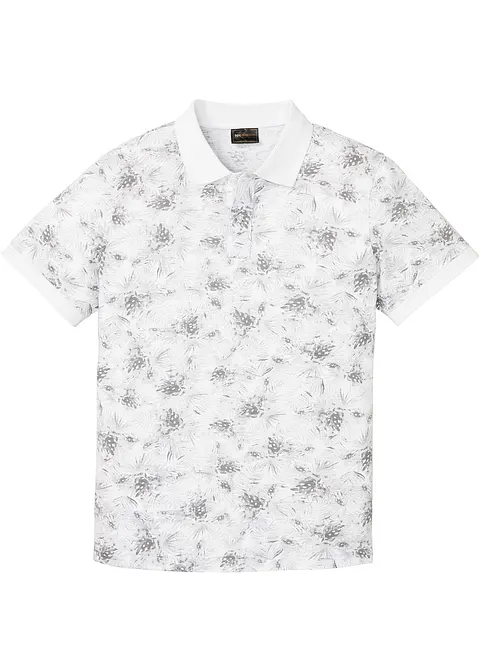 Poloshirt in weiß von vorne - bonprix